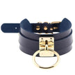Gothic Punk Wide PU Leather O Ring BDSM Collar Choker Necklace Women Bondage Collar