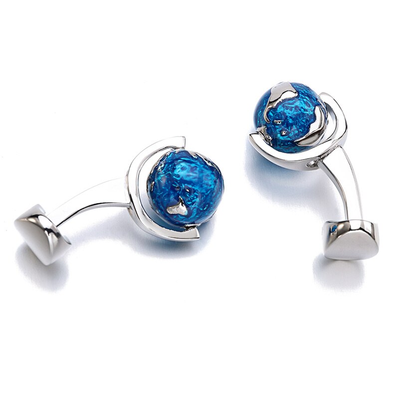 Men's Globe Earth Cufflinks – Rotatable Copper French Cufflinks | Canada & USA