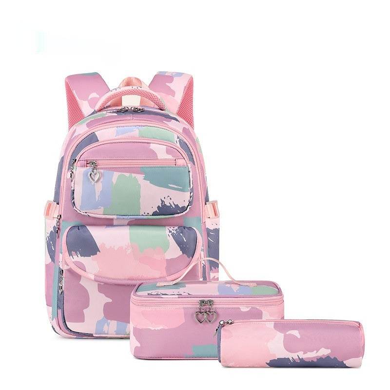 Printed Schoolbag Three-piece Fashion Backpack