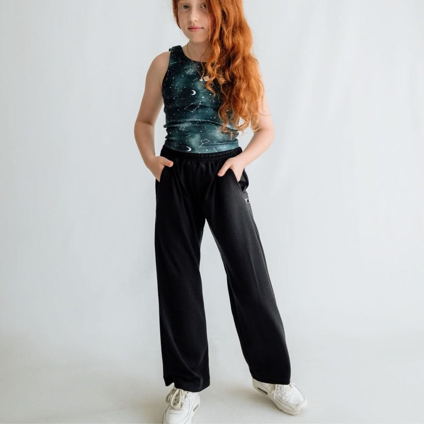 Youth Bamboo Wide Leg Pants | Dusty Lilac