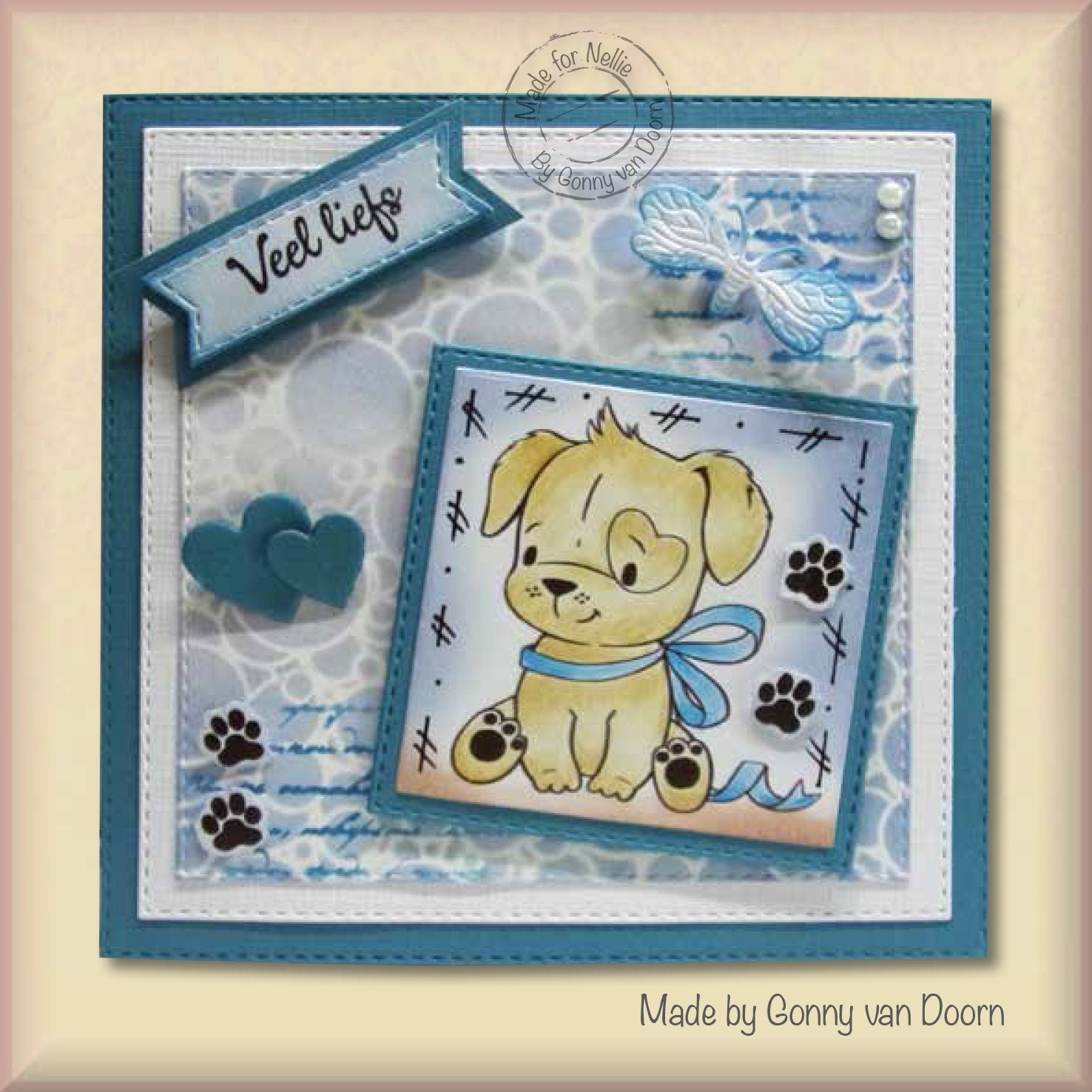 Nellie's Choice Clear Stamp Christmas Cuties Dog With Christmas-Bow