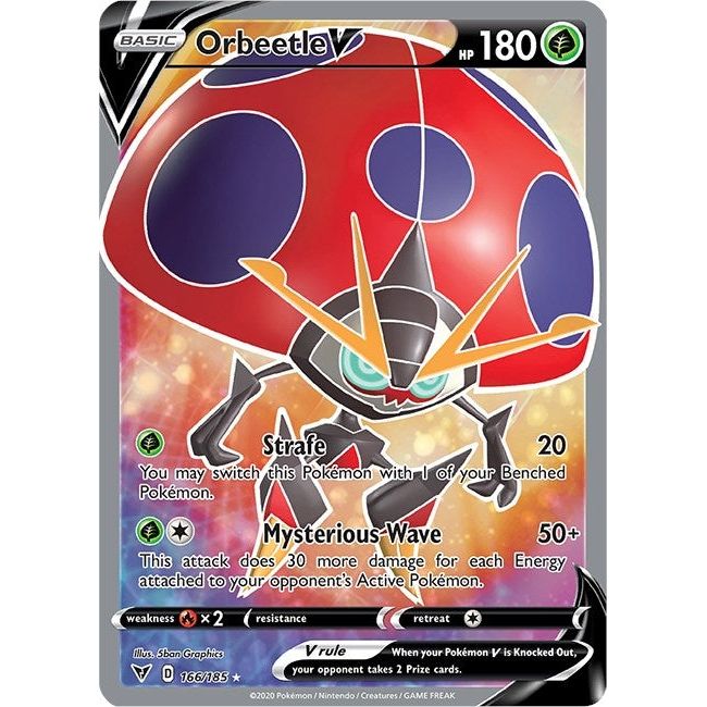 Orbeetle V (Full Art) (166/185) (SWSH04)