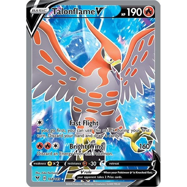 Talonflame V (Full Art) (168/185) (SWSH04)