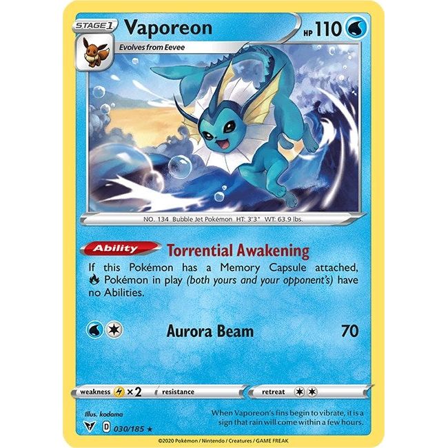 Vaporeon (030/185) (SWSH04)