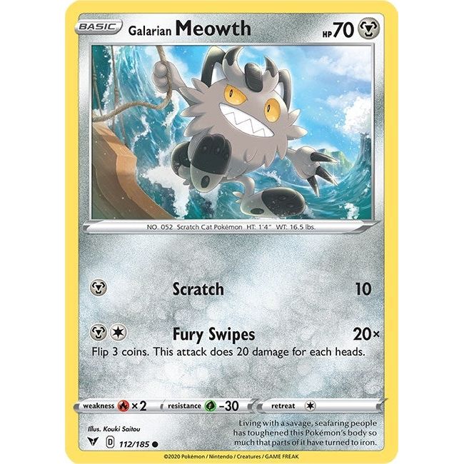 Galarian Meowth (112/185) (SWSH04)