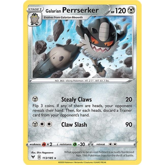 Galarian Perrserker (113/185) (SWSH04)