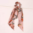Cute Hair Silk Bow Scrunchie Vintage Satin Scarf Scrunchie