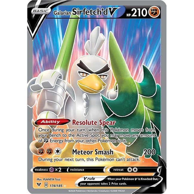 Galarian Sirfetch'd V (Full Art) (174/185) (SWSH04)