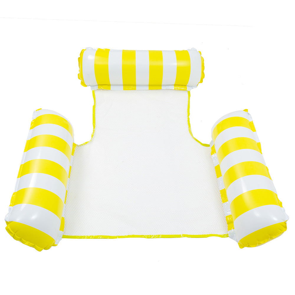 Inflatable Pool Float Lounger – Foldable Striped Floating Row for Adults
