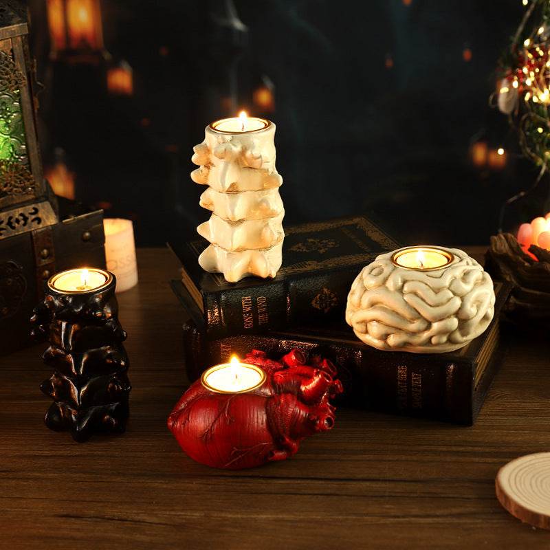 Halloween Heart Candlestick Decoration Horror Decoration Props