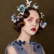 Bridal Wedding Hair Accessories Flower Headband Blue