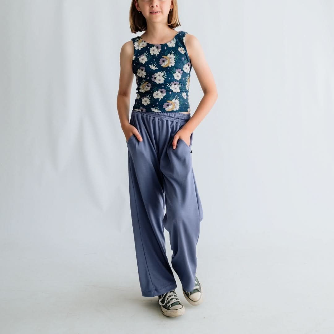 Youth Bamboo Wide Leg Pants | Dusty Lilac