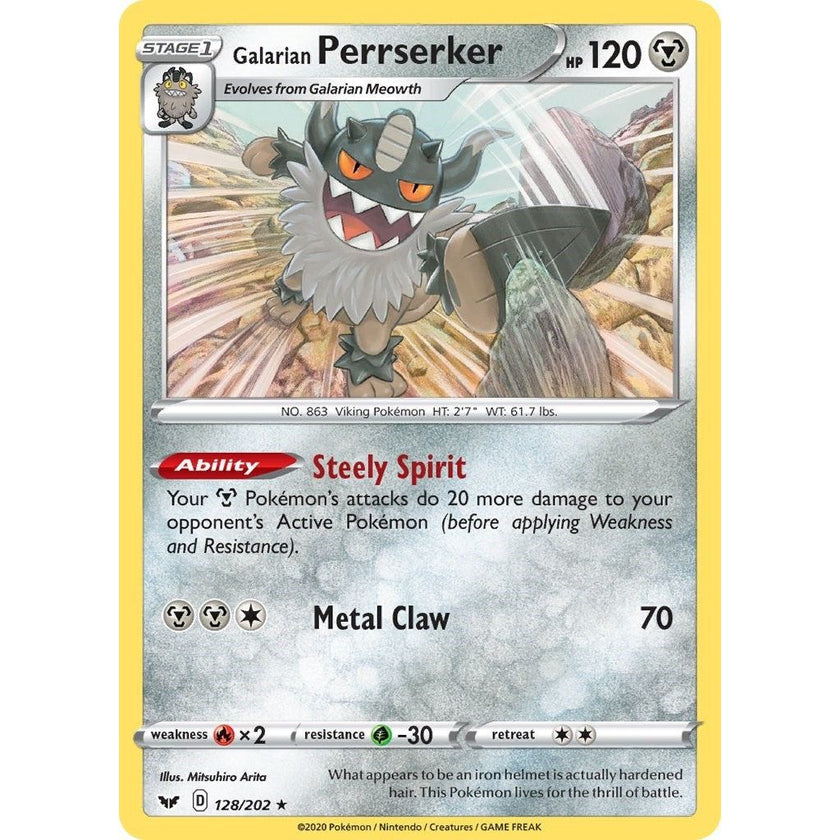Galarian Perrserker 128/202 (SWSH Base Set) (128/202) (PR)