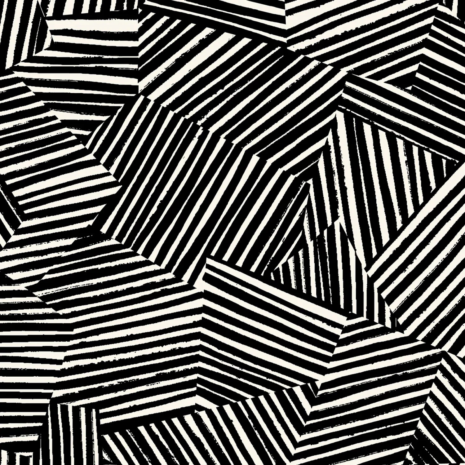 Cloud9 - Line Maze Organic Cotton - Canvas