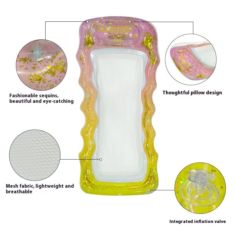 PVC Thick Sequins Wave Inflatable Floating Row