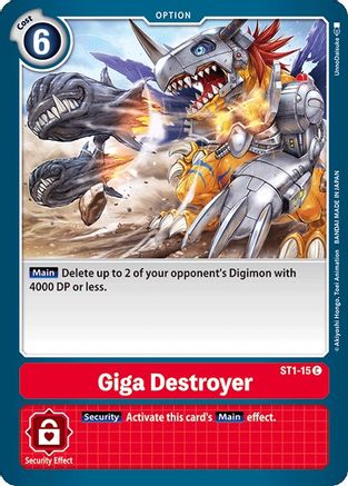 Giga Destroyer (ST1-15) - Starter Deck 01: Gaia Red