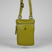 Greenwood Leather Compact Mini Crossbody. Slim Full-Grain Leather Phone Bag & Travel Organizer