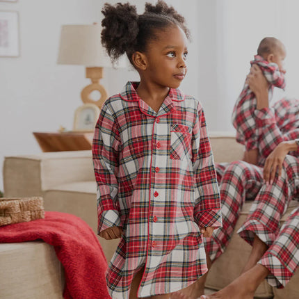 Flannel Night Gown | Red Tartan Plaid | Petit Lem