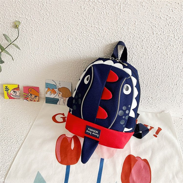 Children's Dinosaur Oxford Backpack – Waterproof Kids School Bag | Dark Blue, Green, Red, Navy & Sky Blue