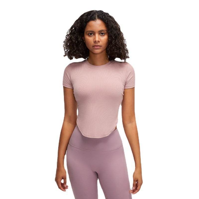 Nude feel Short-sleeved Workout Top Running gym top women