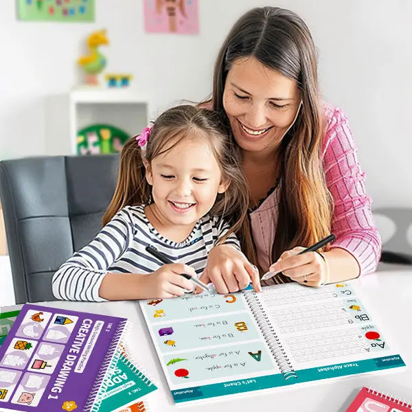 Children's Writing Practice Stationery Set – Word Painting & Handwriting Brace Kit