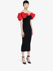 Bandage One-piece Dress European And American Elegant Off-neck Party Dress