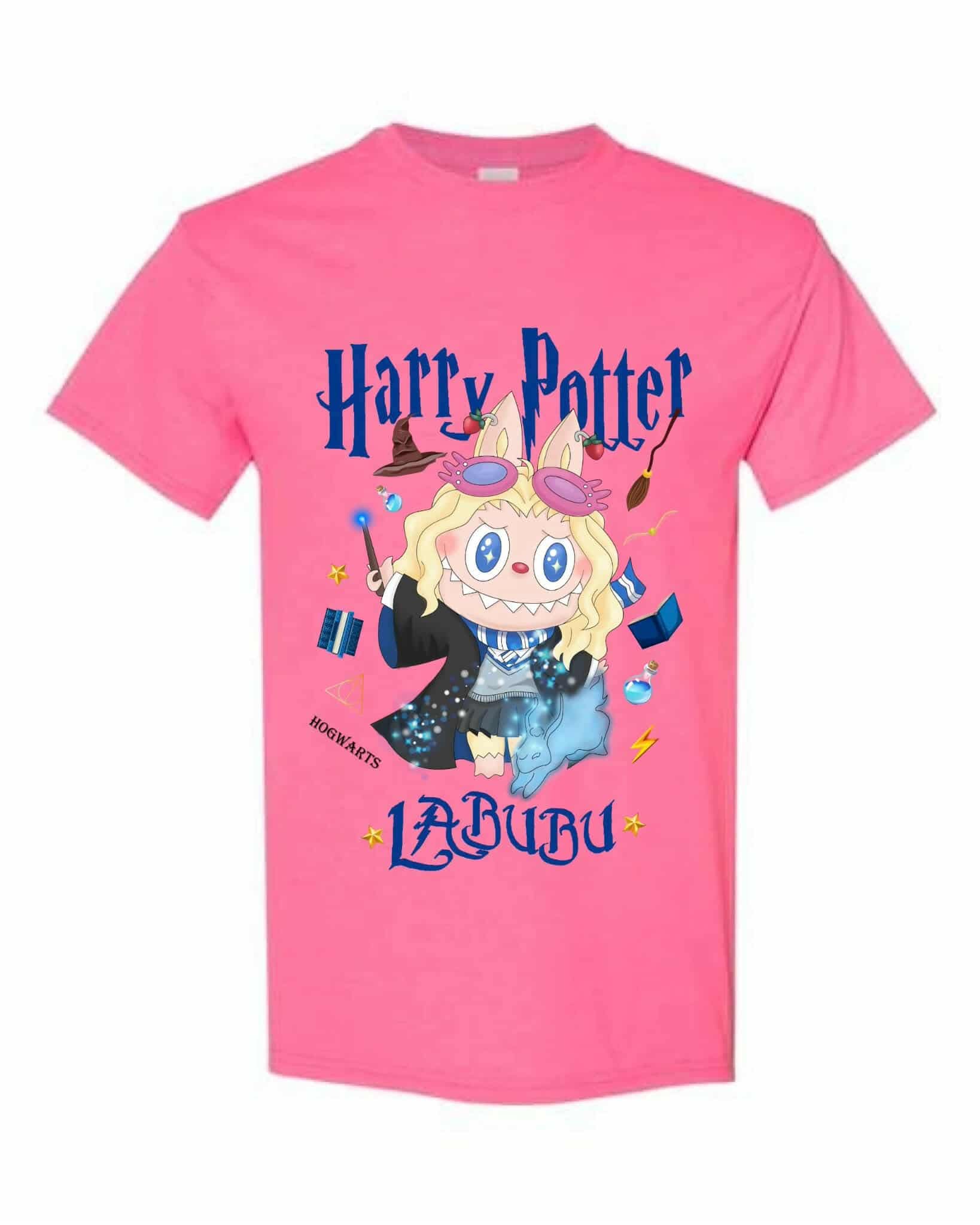 [Adult size] Harry Potter Labubu T-Shirt – Kawaii Wizard Graphic Tee, 100% Cotton