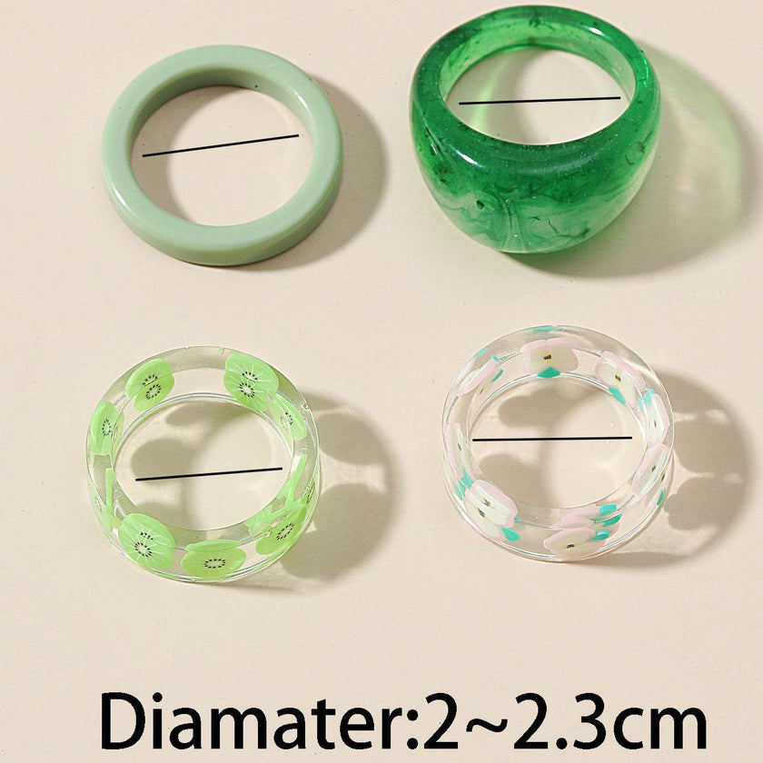 Fashion Transparent Resin Ring