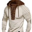 Spring And fall Pure Color Tied Hoodie Street fashion Bronzing Lacing Sweatshirt