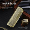 Embossed Portable Metal Alloy Cigar Cutter and Torch Lighter Gift box set