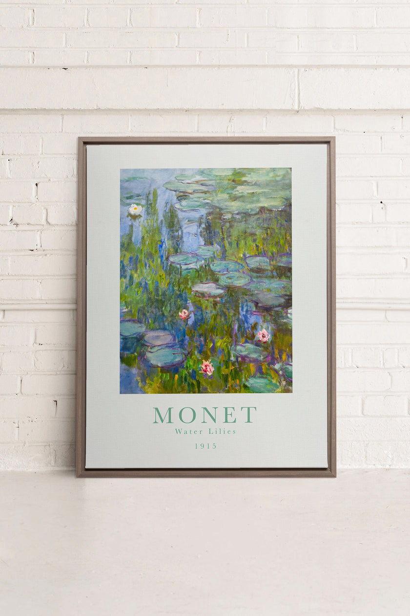WATER LILIES, Oeuvre sur toile étirée