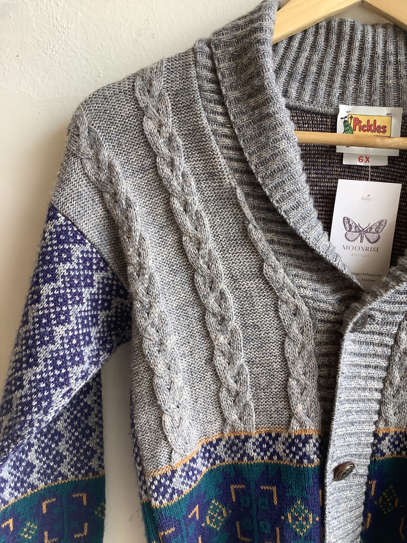 Vintage Pickled Kids Grandpa Cardigan