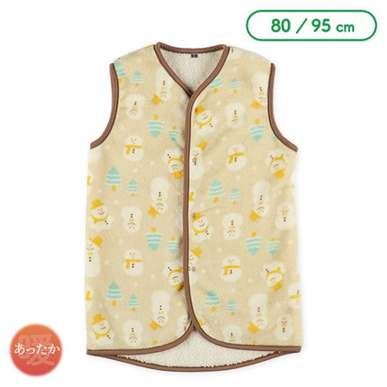 西松屋 ELFINDOLL マイクロフリース裏ボアロングポンチョ（雪だるま） 正規品