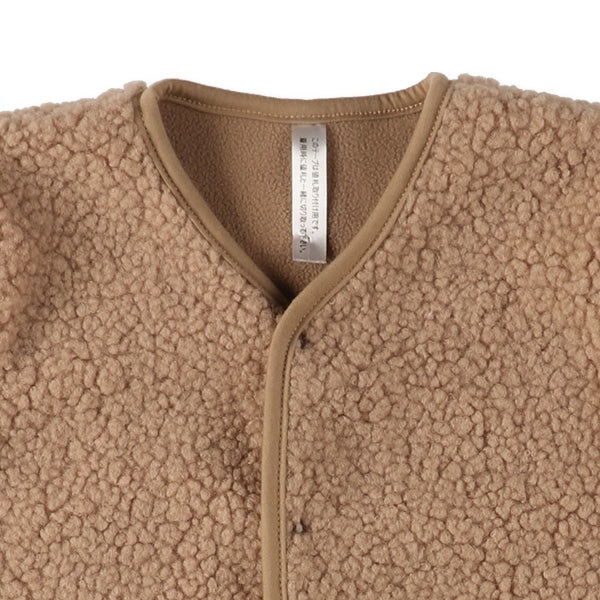 西松屋 ELFINDOLL ボアロングポンチョ（ブラウン無地） 正規品