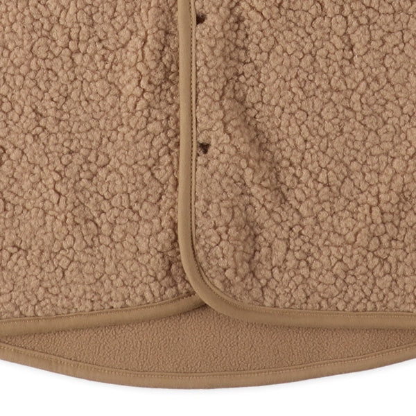 西松屋 ELFINDOLL ボアロングポンチョ（ブラウン無地） 正規品