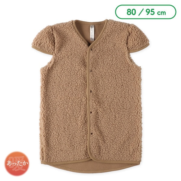 西松屋 ELFINDOLL ボアロングポンチョ（ブラウン無地） 正規品