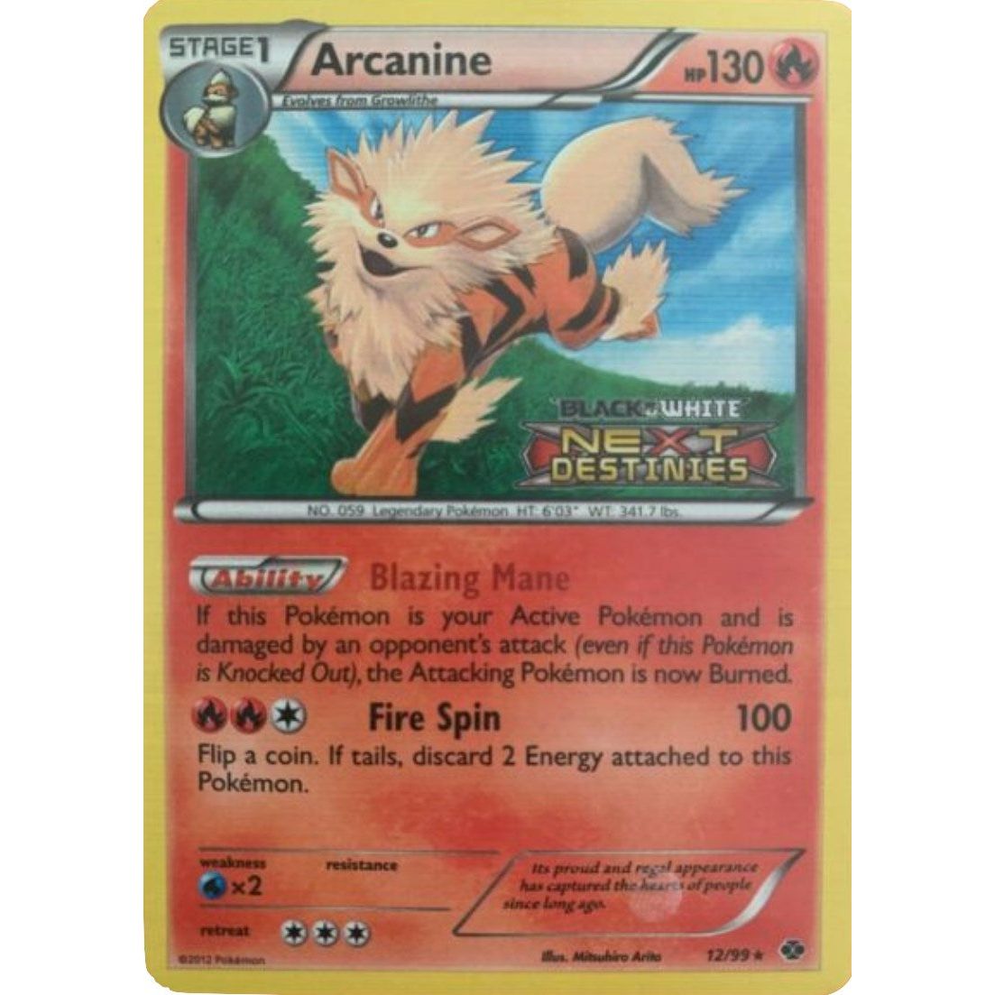 Arcanine - 12/99 (Prerelease) (12/99) (PR)