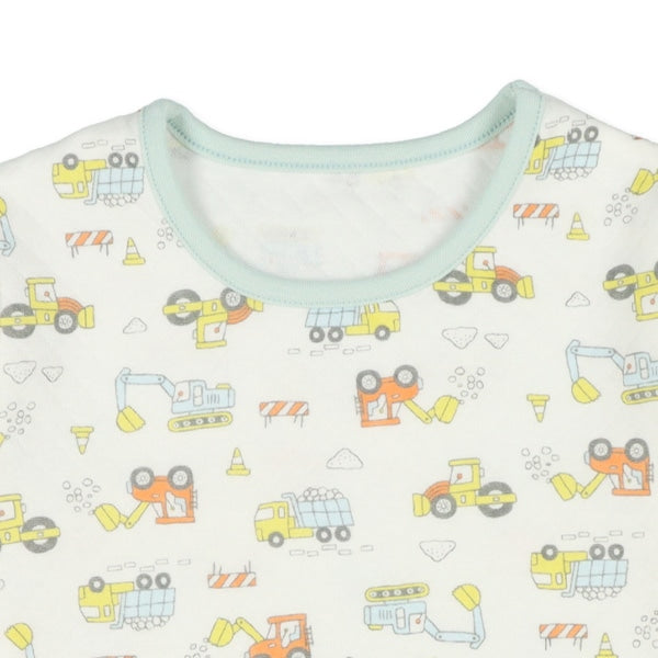 西松屋 ELFINDOLL ニットキルト腹巻付き長袖パジャマ（はたらくくるま・工事） 正規品