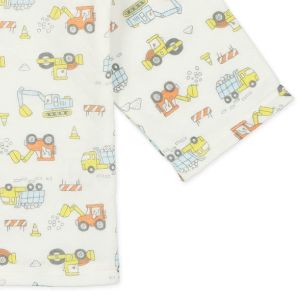 西松屋 ELFINDOLL ニットキルト腹巻付き長袖パジャマ（はたらくくるま・工事） 正規品