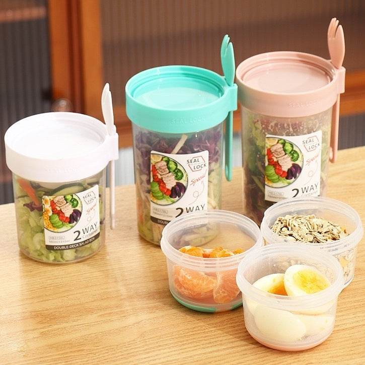 Portable Lock sealed Breakfast Oatmeal Cereal Nut Yogurt Fresh Fruit Salad Cup