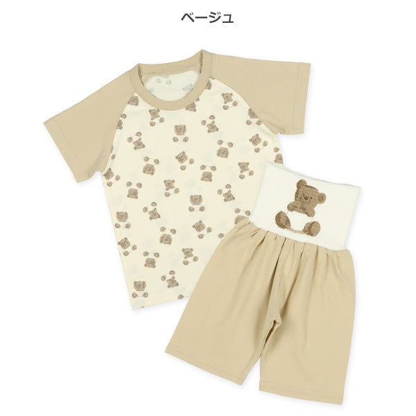 西松屋 腹巻付きラグラン半袖パジャマ（くまの赤ちゃん） 正規品