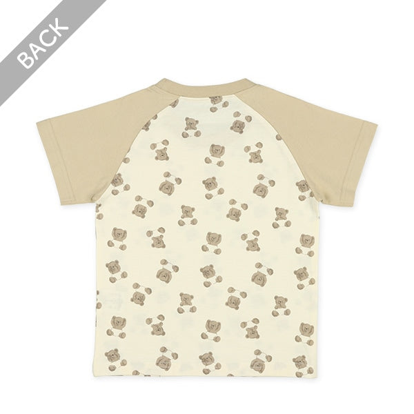 西松屋 腹巻付きラグラン半袖パジャマ（くまの赤ちゃん） 正規品
