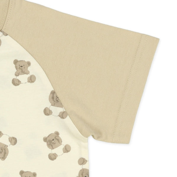 西松屋 腹巻付きラグラン半袖パジャマ（くまの赤ちゃん） 正規品