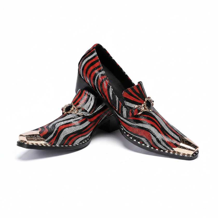 Men's Height Increasing Cowhide Leather Dress Shoes | Retro Business Style