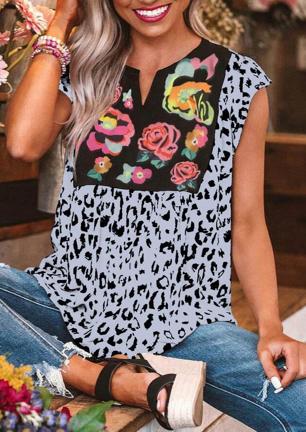 Women Casual Spring Summer Beach V Neck blouse top