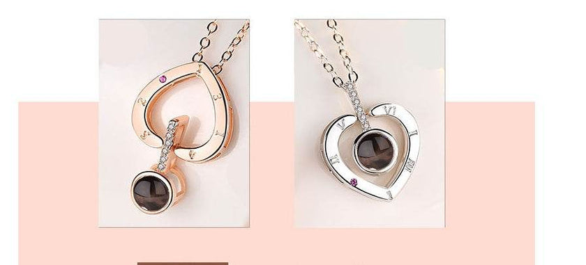 Subloom   Heart 100 I Love You Necklace