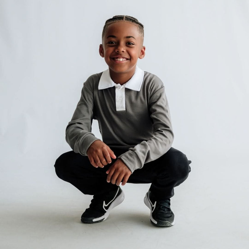 Youth Bamboo Rugby Style Shirt | Sage