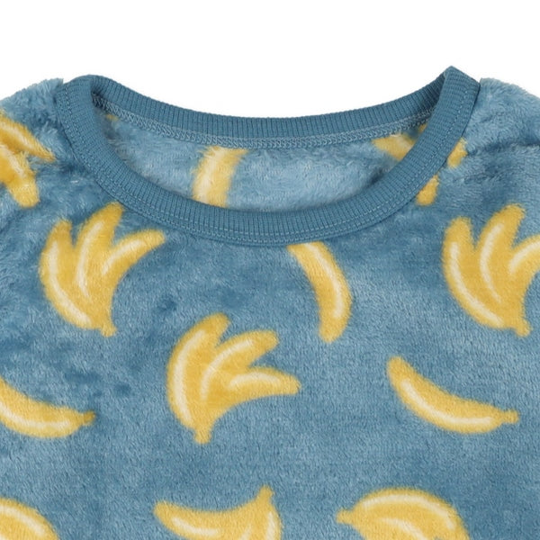 西松屋 ELFINDOLL マイクロフリース腹巻付き長袖パジャマ（バナナ） 正規品