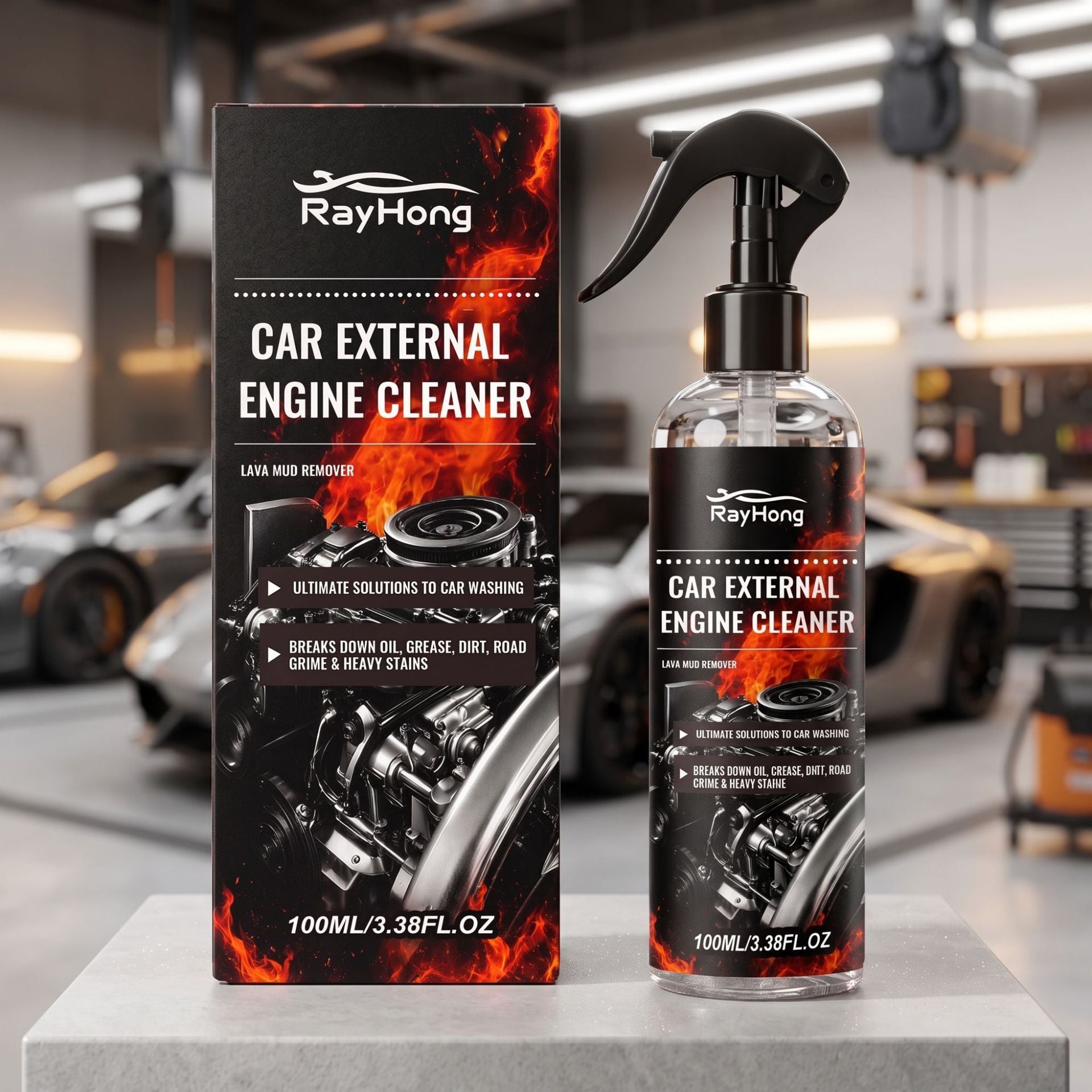 Waterless Engine Compartment Cleaner – Removes Oil & Sludge | Car Engine Degreaser for Canada & USA | 100ml