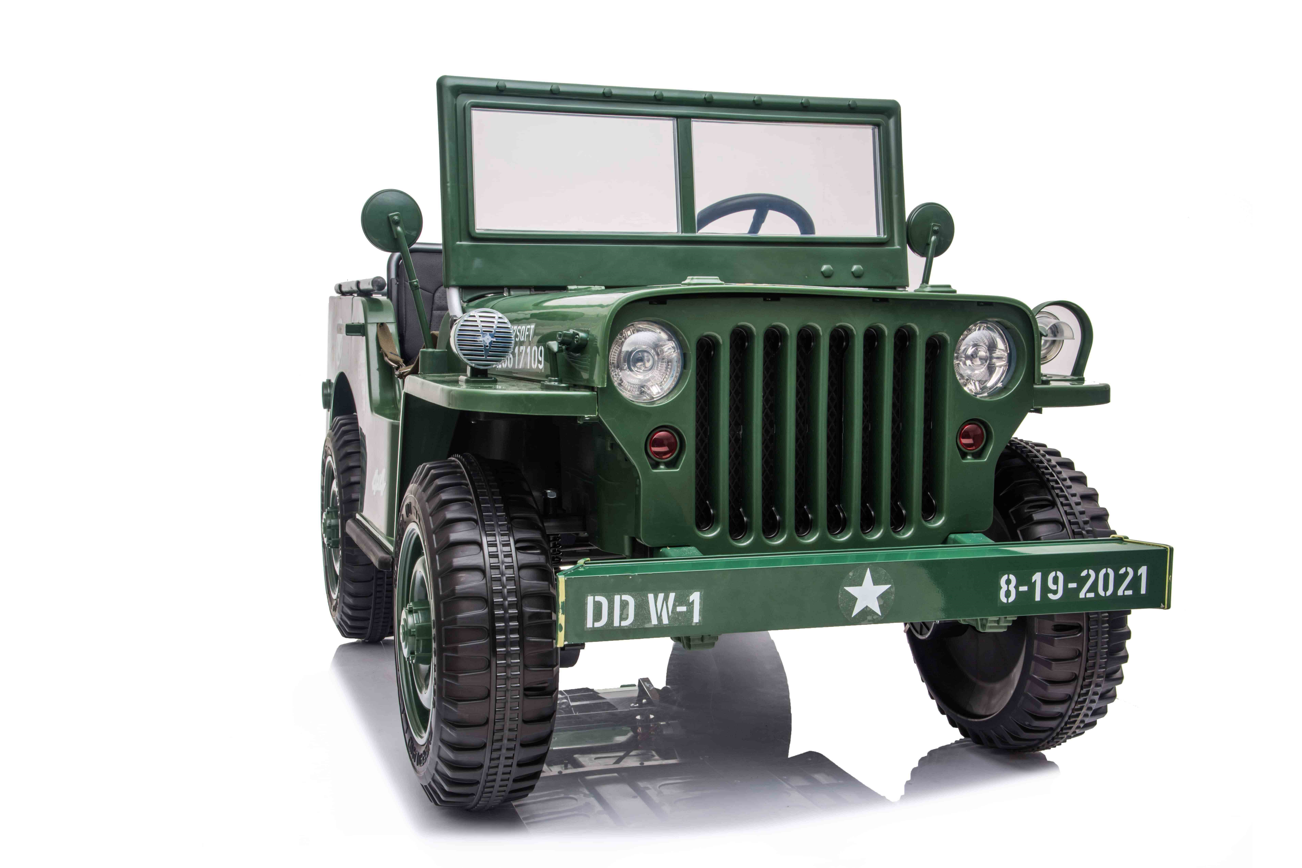 24V Army Jeep 3 Seater DELUXE Kids Ride On Car with Remote Control